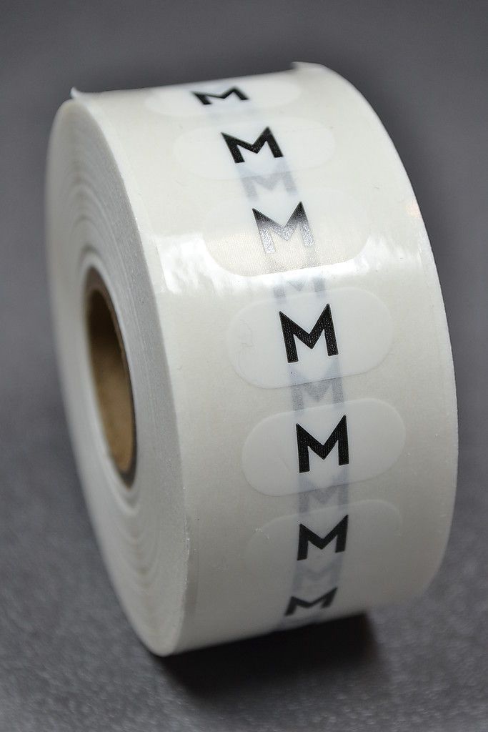 Rolls Clear Tape Clothing Size Sticker Strips Labels Retail WRP 3 M 