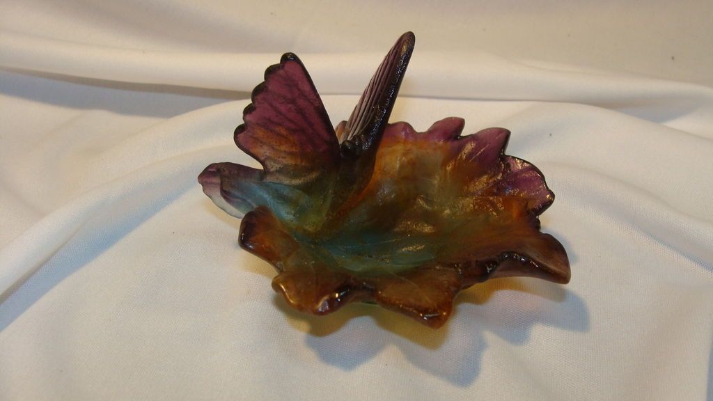 pate de verre butterfly pin tray daum nancy  285 00 buy it 