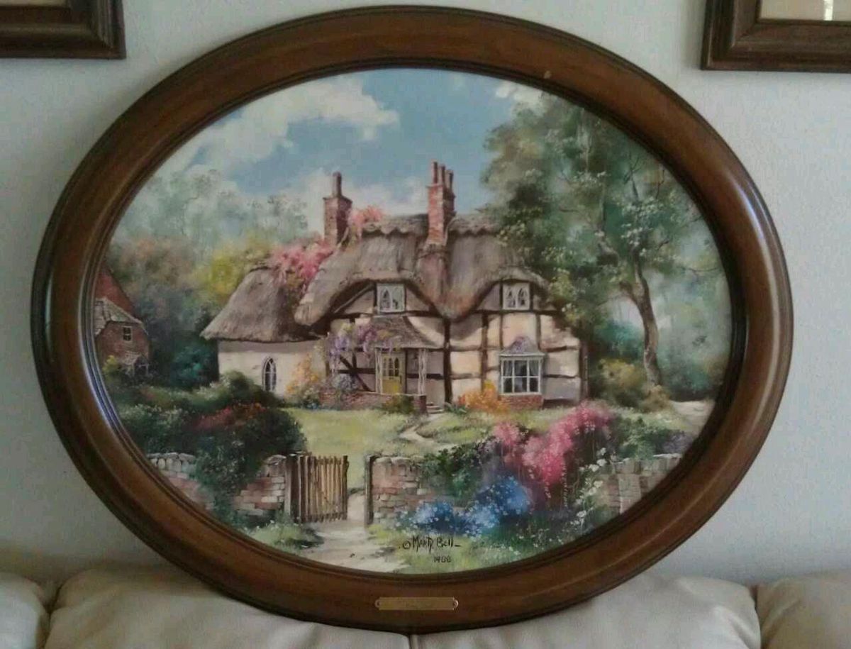 MARTY BELL Painting Art Ginger Cottage 1988 LE 162 of 1800 w COA