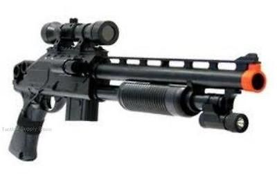 SPRING AIRSOFT PUMP SHOTGUN PISTOL SNIPER RIFLE GUN LASER SCOPE LIGHT 