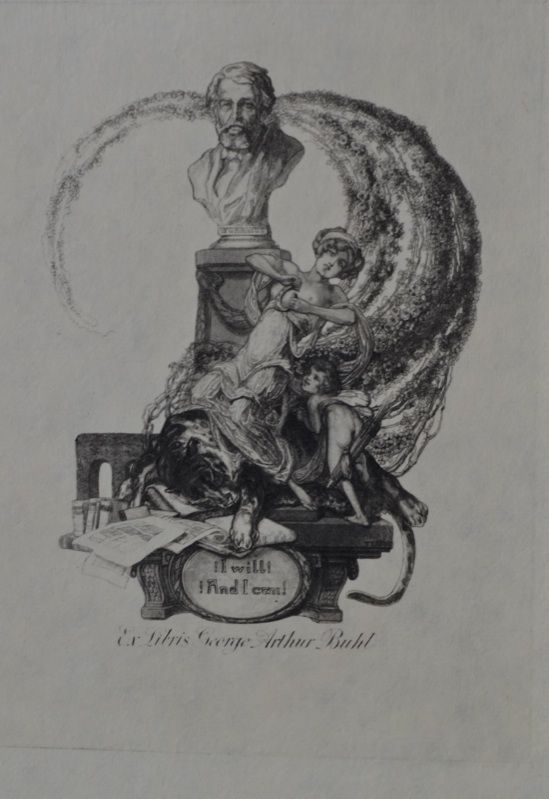 Franz Von Bayros Bookplate of George Arthur Buhl