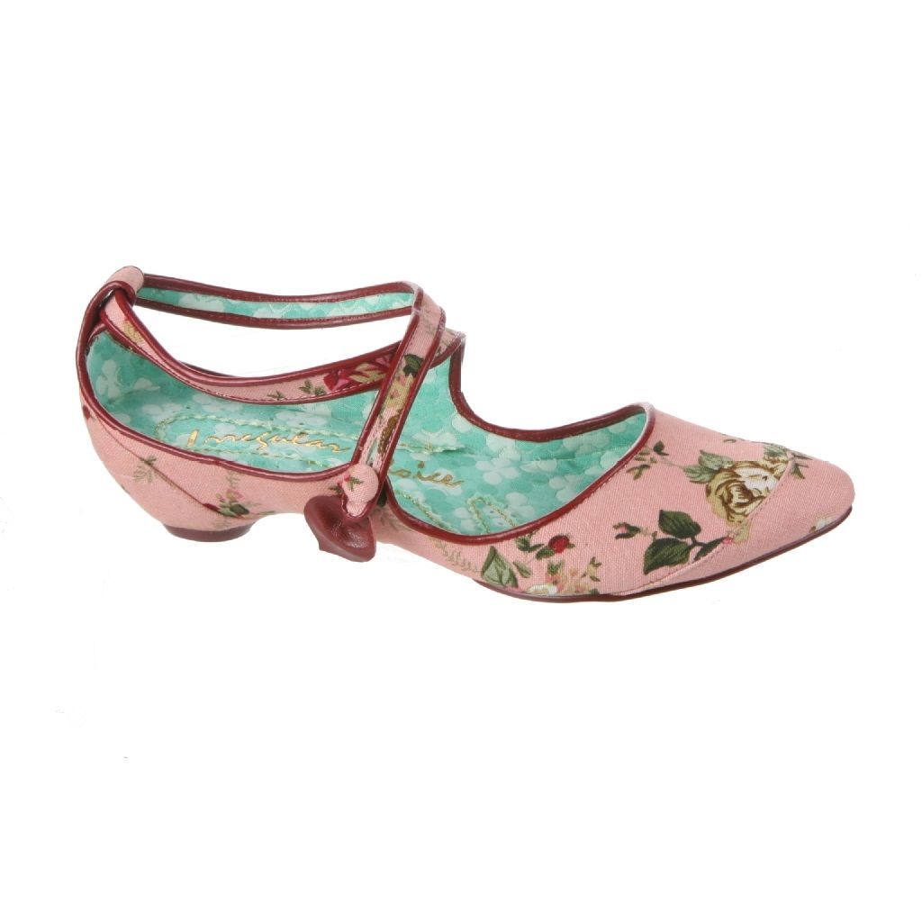 Irregular Choice Duke Too in Pink Floral Womens Shoes Various Sizes 
