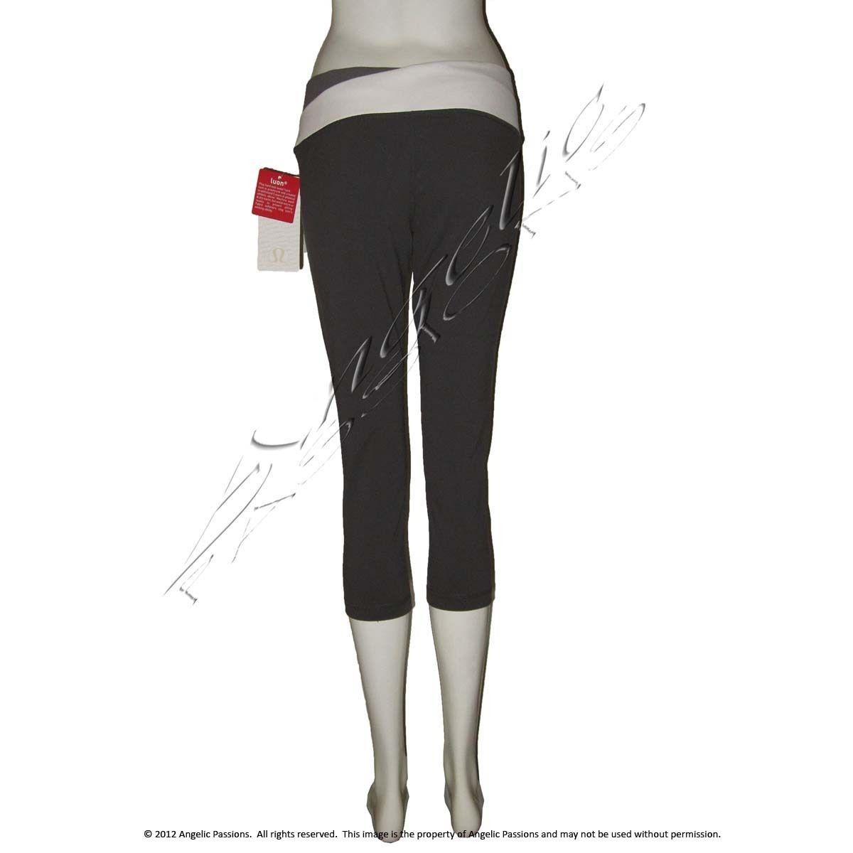 Lululemon Astro Wunder Under Crop Coal Ghost Sz 12 Free SHIP Lulu 