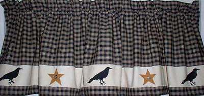 hp primitive crows n stars valance crow curtain prim more