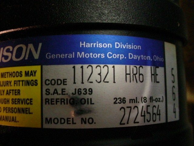 DELCO 15 2701 AC Air Conditioner COMPRESSOR 2724564 AUTO Parts #114