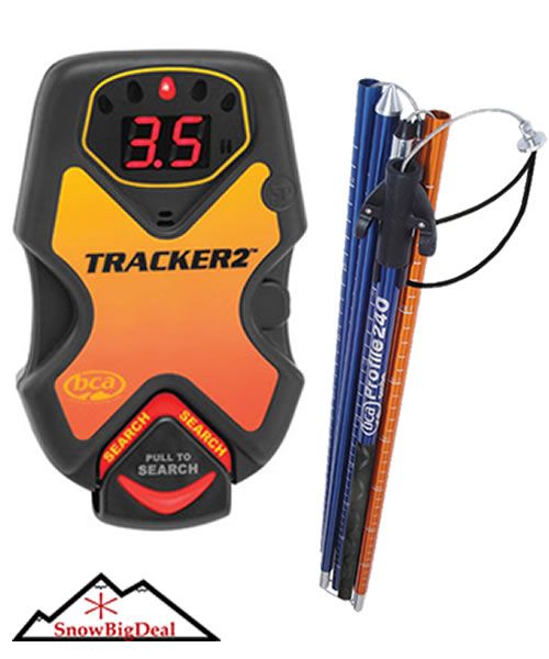 BCA Tracker 2 Avalanche Beacon DTS Digital avy Transceiver Snow Probe 