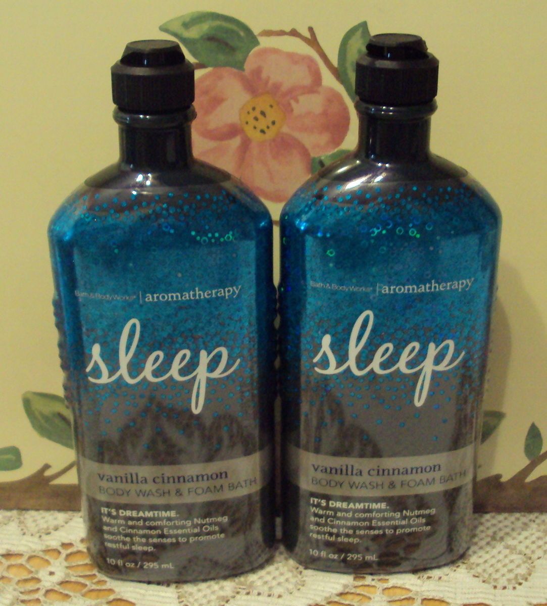 Bath Body Works VANILLA CINNAMON SLEEP Body Wash Foam Bath X 2