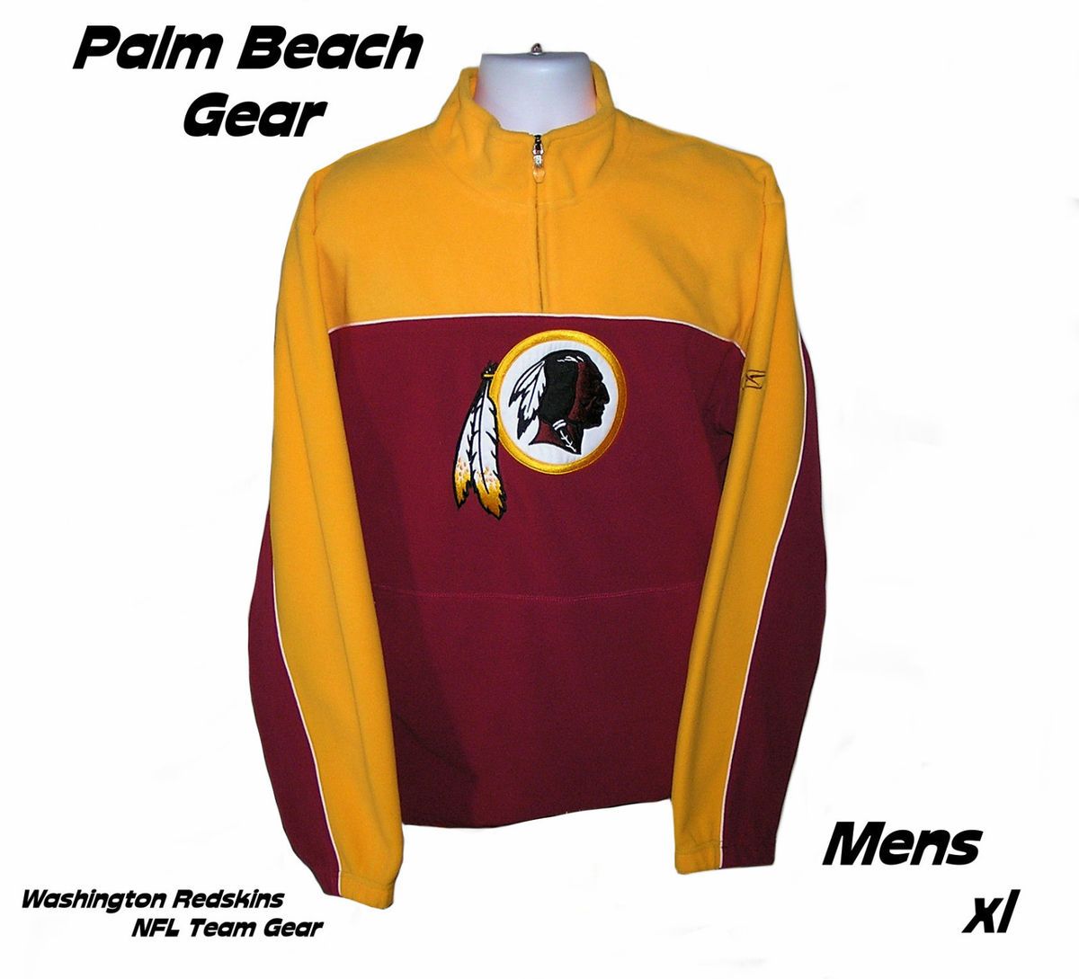 Washington Redskins NFL Embroidered Fleece Pullover XL Intro Pricing 