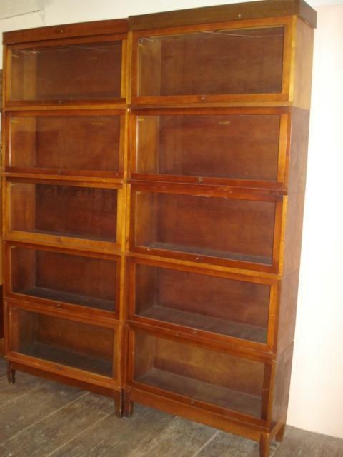 Barrister Bookcase, Library Stacking Bookcase, 5 Sections by Globe 