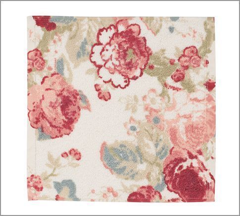 POTTERY BARN Brittany Rose Organic Floral Bathroom BATH TOWEL NEW