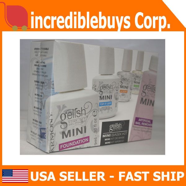 Kit Harmony Gelish Mini Basix Kit Base Top PH Bond Remover Nourish 