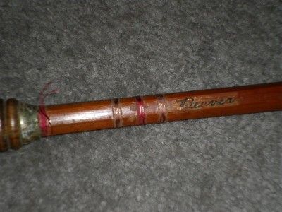 Antique Vintage Beaver Bamboo Fishing Rod Chelsea Reel