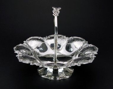   Victorian Solid Silver Fruit Basket Edward John Barnard C 1856