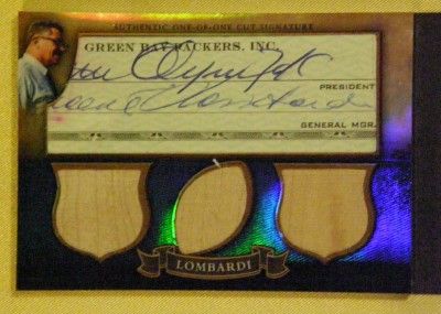 Vince Lombardi Bart Starr 2010 Topps Cut Auto Relic 1 1