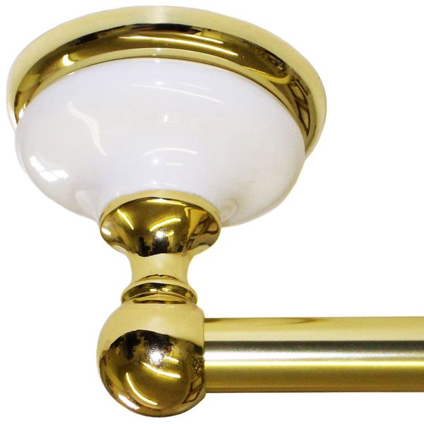 Bellissima 18 Towel Bar Porcelain Solid Brass Finish