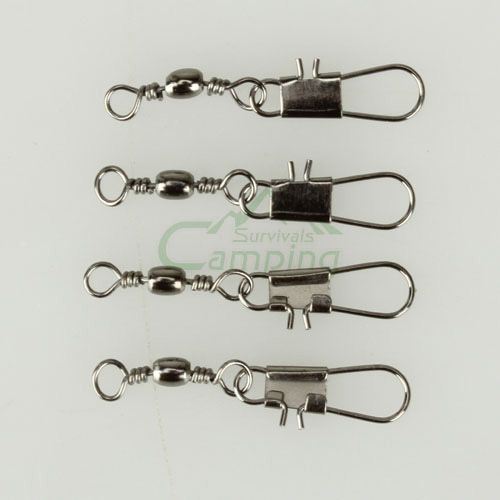 100pcs Barrel Bearing Swivel Solid Rings Fishing Connector 10 B