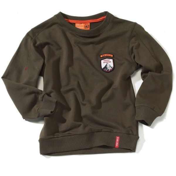 Bear Grylls Boys Born Explorer Crew Neck Top Khaki