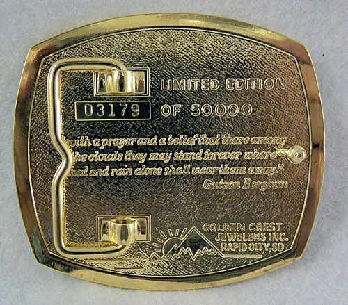 Never Used Golden Anniversary Mount Rushmore Limited Edition Belt 