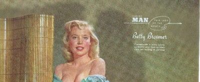   MAN MAGAZINE OCT 1956 MARILYN HANOLD BETTY BROSMER VALLKYRA CENSORSHIP