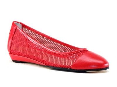 Taryn Rose Betty Womens Shoes Mesh Flats Red 36