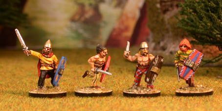 Corvus Belli 15mm DBA Fog Celt Gaul Warriors with Sword