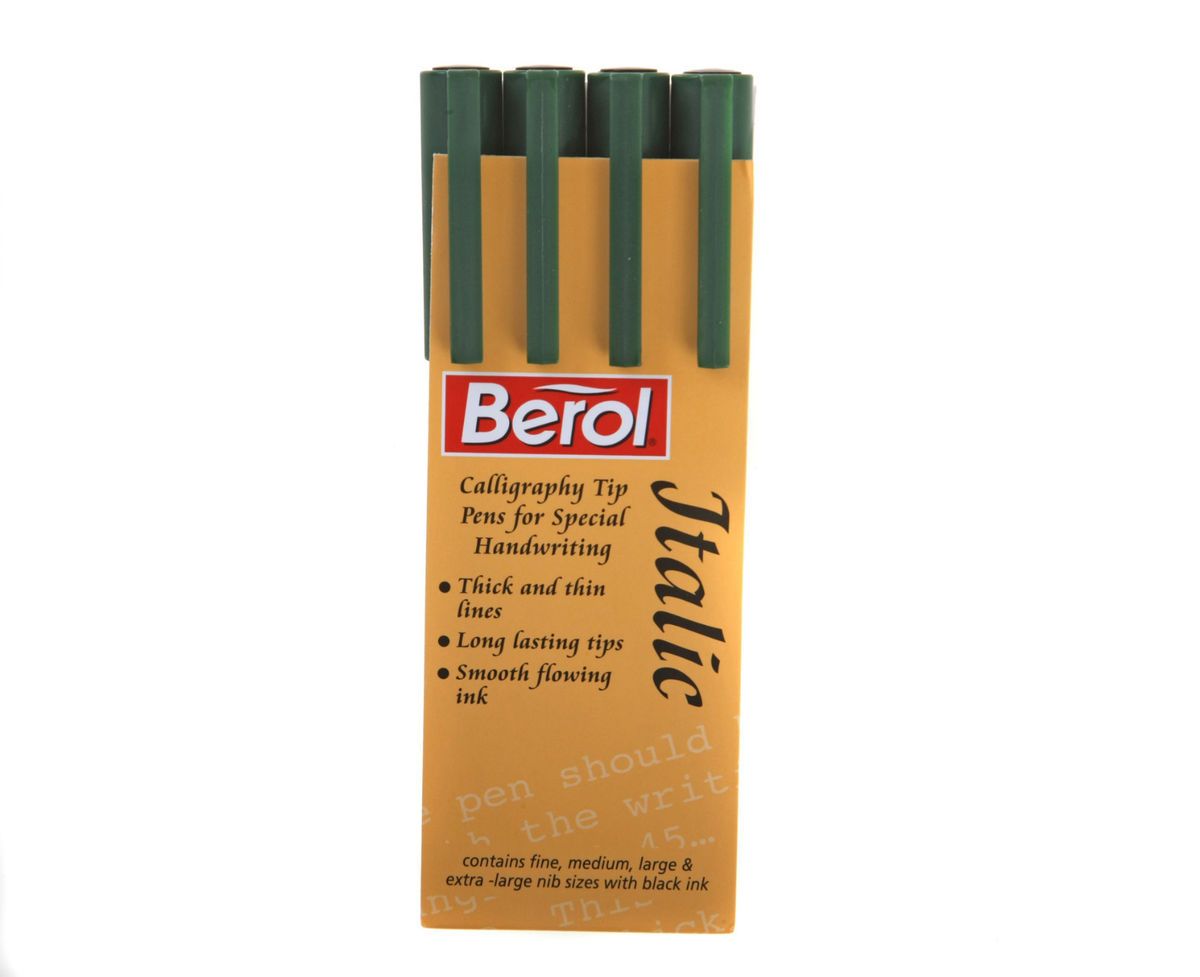 New Berol Italic Calligraphy Pen 4 Pen Point Sizes Combined Shipping 