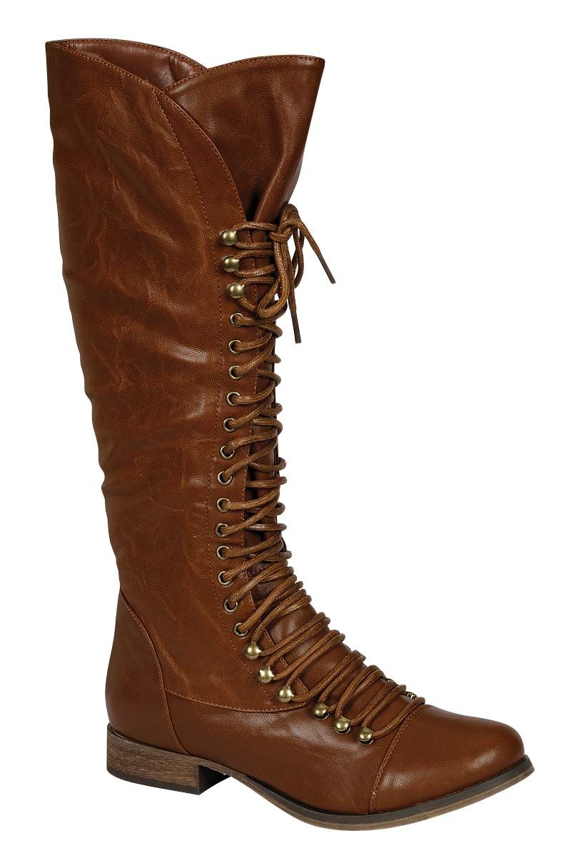 OPPO GEORGIA 85 Women¡¯s lace up combat style tall boots on traction 