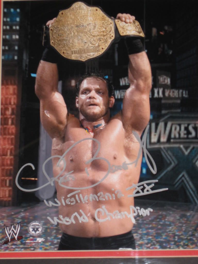 WWE Chris Benoit Wrestlemania 20 XX Signed Plaque w COA