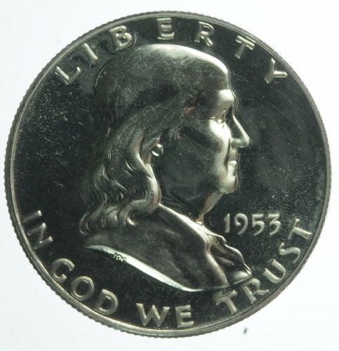 1953 US Mint Benjamin Franklin Proof Half Dollar 50 Cents