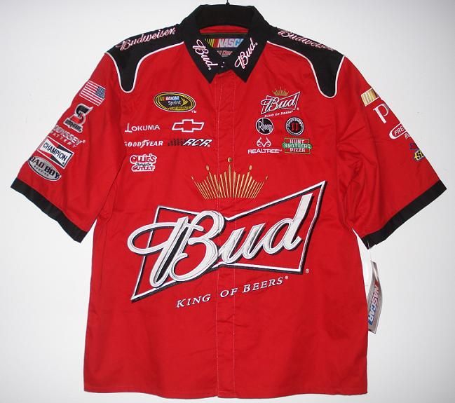 Size XL NASCAR Bud Budweiser Kevin Harvick Sprint Pit Crew Shirt XL 