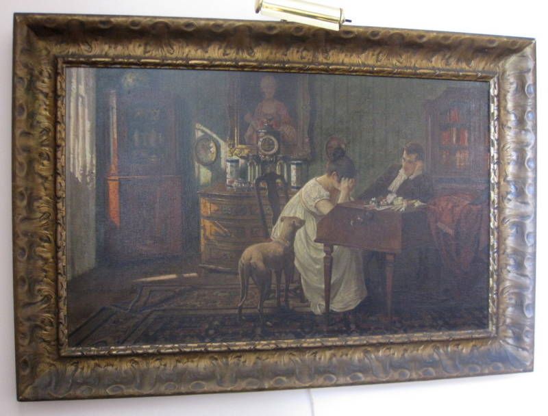 Alexander Jakesch 1927 Czech Painting Parting RARE