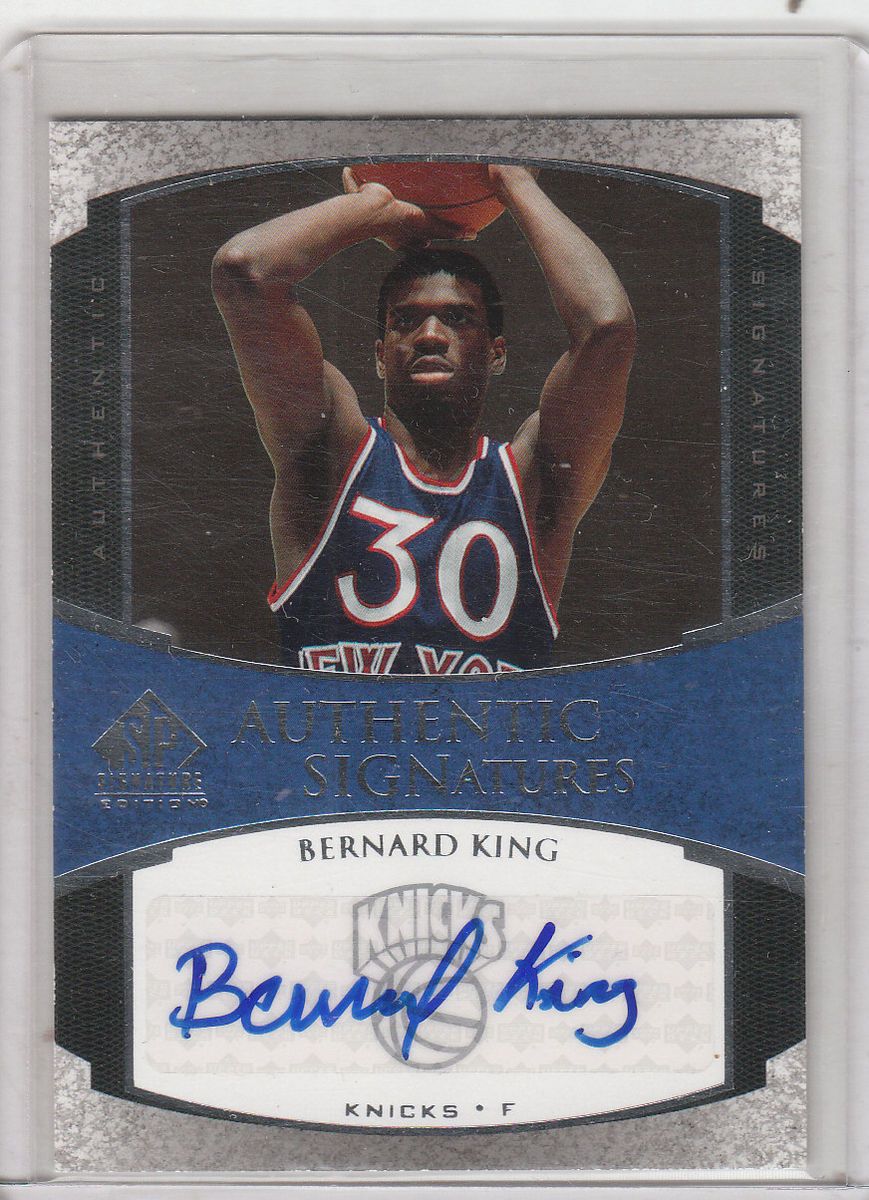 BERNARD KING 05 06 UPPER DECK SP SIGNATURE AUTO KNICKS