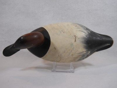 Upper Bay MD Canvasback Drake Duck Decoy Charlie Joiner Original 1960s 