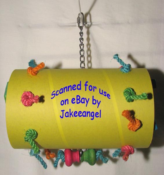 Large Foraging Tube Parrot Toy Bird Macaws Cockatoo