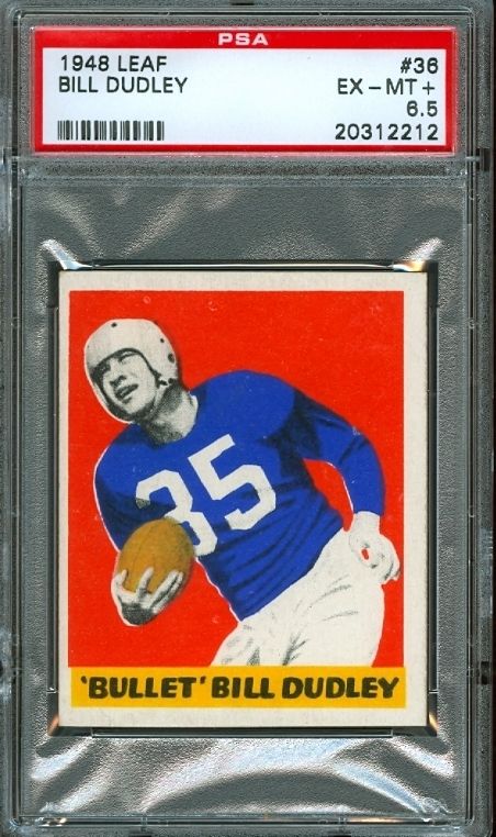 1948 Leaf 36 Bullet Bill Dudley RC PSA 6 5 Detroit Lions HOF Rookie 