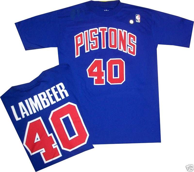Bill Laimbeer Detroit Pistons Shirt Jersey Medium 1988