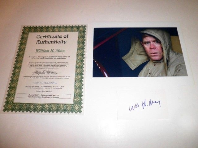 William H Macy Card Signed by Macy Fargo Boogie Nights Shameless UACC 