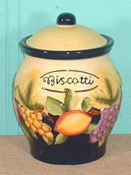 Home Decor Canister Biscotti Kitchen Food Storage Nonni