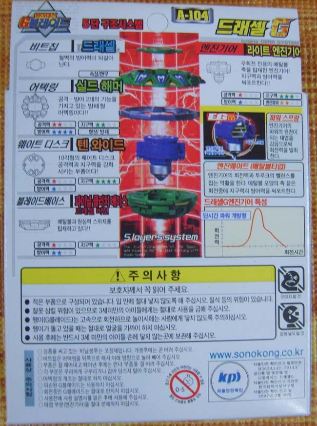 beyblade g revolution dracel g a 104