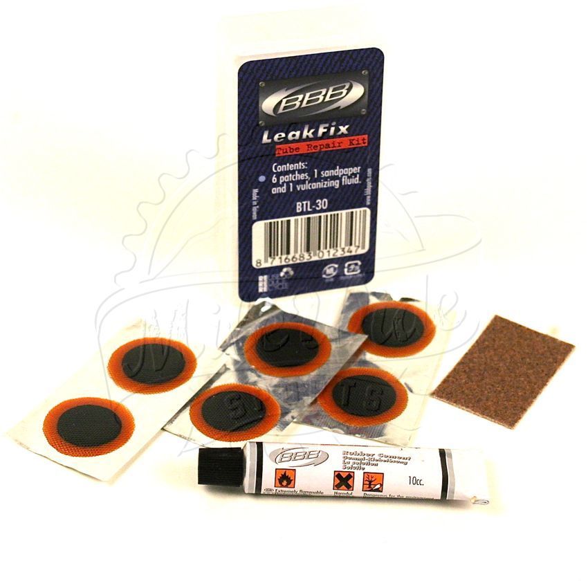 BBB Bicycle Tire Tube Vulcanizing Patch Kit BTL 30 Leakfix 50ct Box 