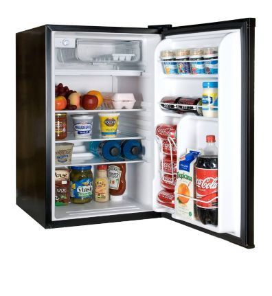 NEW HAIER 4.5 cu. ft Black Compact Mini Refrigerator & Freezer Fridge 