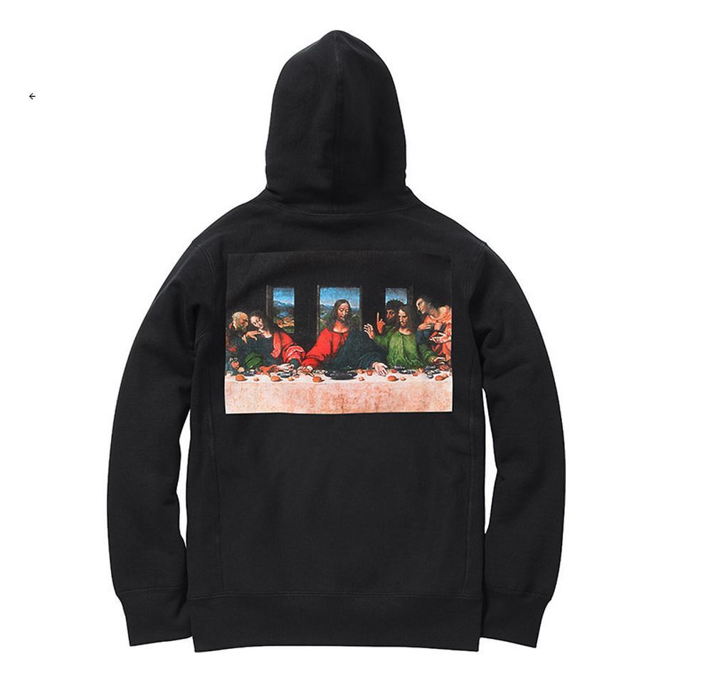 Supreme Last Supper Hoodie XL Black Three Six Mafia Dogs Ducks Field 