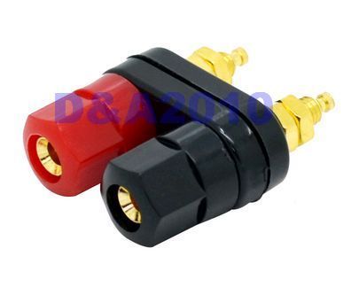 Pair Amplifier Terminal Binding Post Banana Plug Jack