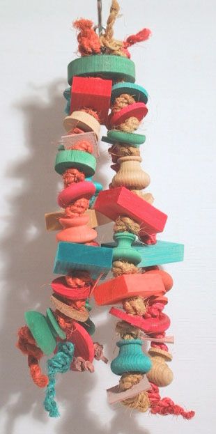 Bird Parrot Toys 40 Pieces 16 ft of Sisal Rope on Toy