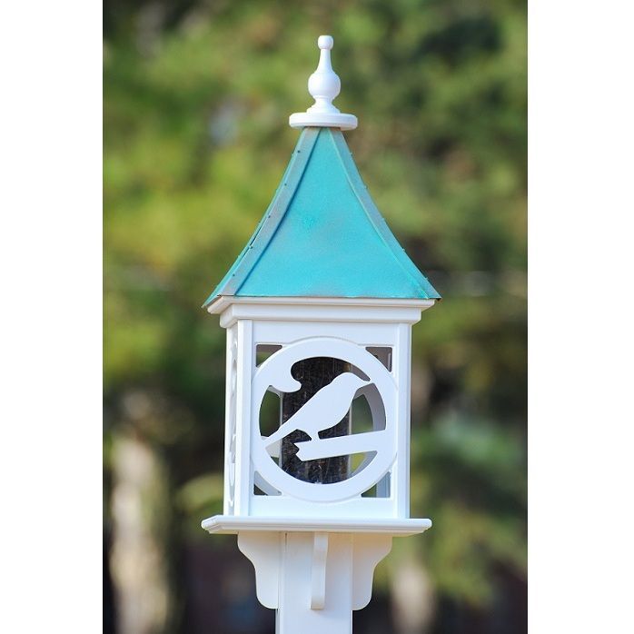   Products Square Bird Feeder Patina Copper 12 BF12 Sq Bird PC