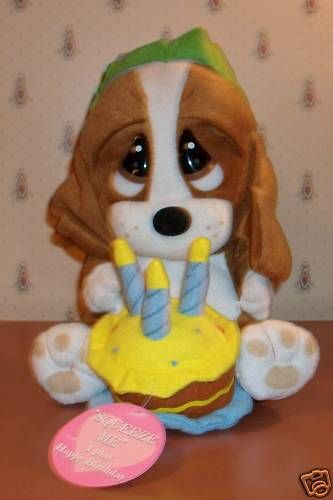 Sad Sam 15 Plush Dog Birthday Cake Toy Lights Up Song