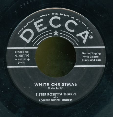 Pc45 Black Gospel Holiday Decca 48119 Sister Rosetta Tharpe w Rosette 