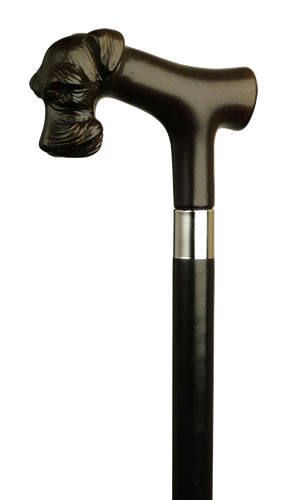   Dog Head Handle Black Maple Wooden Italian Walking Cane Stick