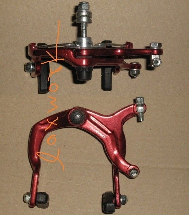    brake TEKTRO Red RARE 984A 984 A caliper BMX FREESTYLE Old schoool