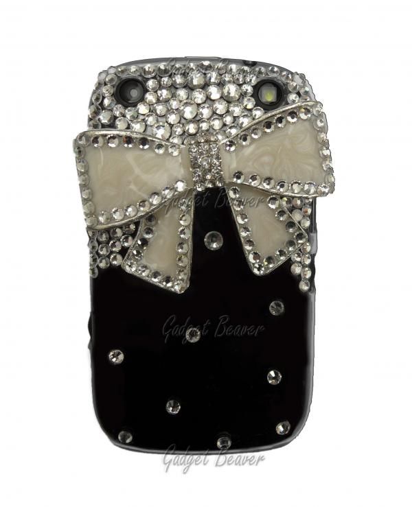 Fits Blackberry Curve 9320 Case 9220 Cover New Bow Diamond Bling 